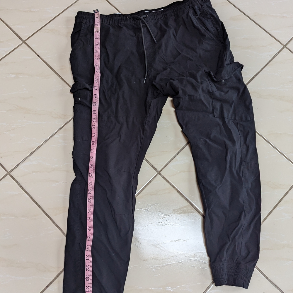 Black Drawstring Jogger Pants